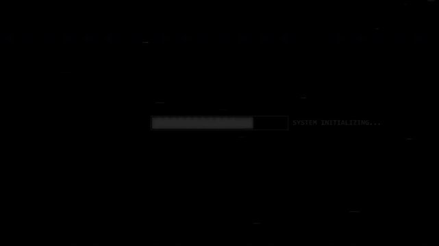 Cyberpunk System Initializing Loading Bar Animation