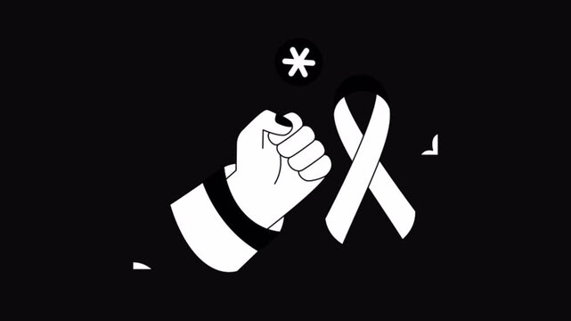 Prevention Black and White Alpha Channel Animation