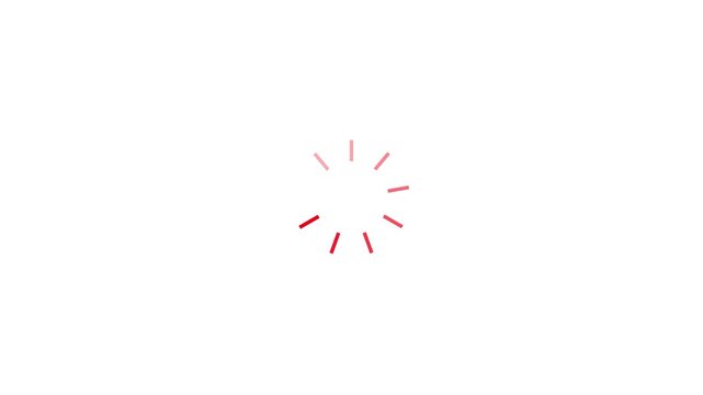 Loading circle icon background with alpha matte, glowing wheel animation, and transparent loading icon animation.