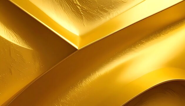 Golden metallic surface with reflections.