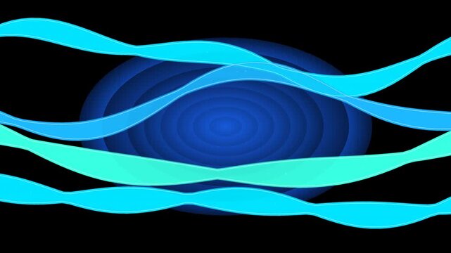 Sweeping Digital Ribbons AI Thought Process Visualization