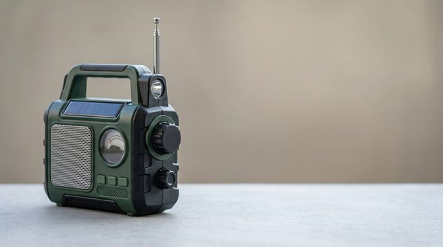 Rugged Solar Crank Emergency Radio Flashlight
