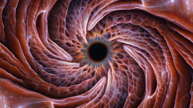 Abstract Eye Iris Texture Extreme Macro Showing Intricate Muscle Fibers and Pigment Patterns