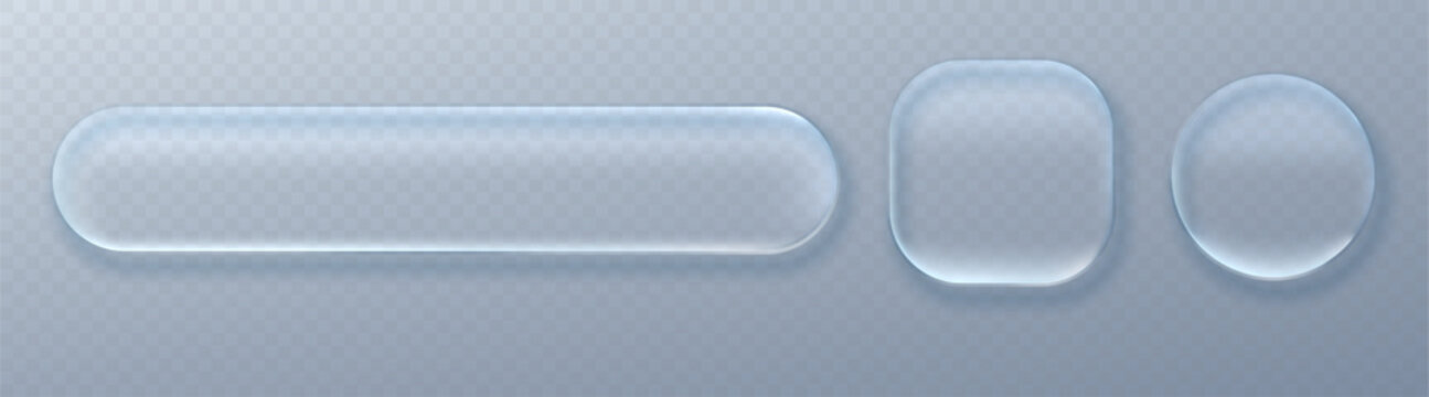 Transparent glass frame with glossy liquid effect and frosted texture. Modern 3D UI element designed for neon buttons, screens and digital interfaces.