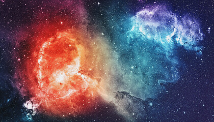 Colorful Galaxy Nebula Background with Bright Stars and Cosmic Space Universe. © Emma Grace