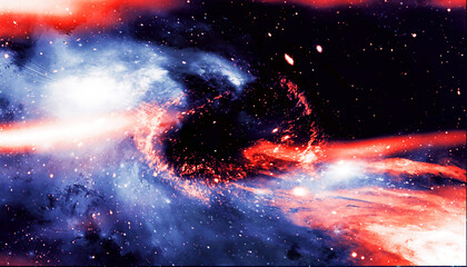 Colorful Galaxy Nebula Background with Bright Stars and Cosmic Space Universe. © Emma Grace