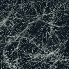Fototapeta premium Tangled threads with minimal lighting, confusion concept.