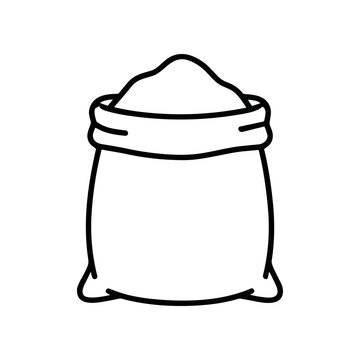 A bag filled with white powder.
