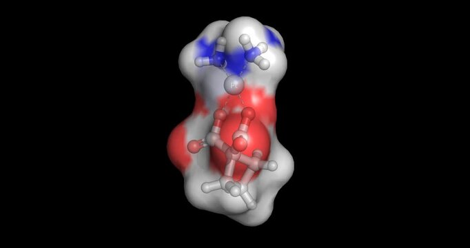 Carboplatin, platinum-based chemotherapy/ anticancer treatment, 3D molecule spinning, 4K