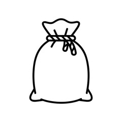 Drawn money bag with rope. © gadis