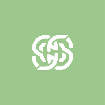 White Interconnected Letter S Logo.