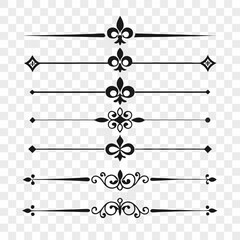 Classical vintage decorative line borders vector. © mil