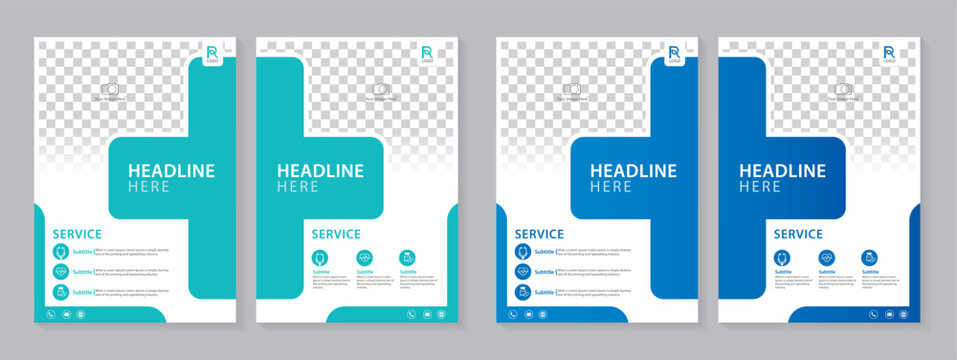 Flyer poster pamphlet brochure cover design layout space for photo background, vector illustration template, A4 size