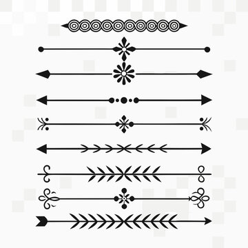 Elegant floral and arrow page separators ornate.