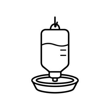 Water Dispenser With Bowl Below.