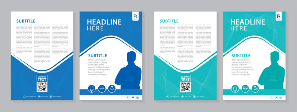 Flyer poster pamphlet brochure cover design layout space for photo background, vector illustration template, A4 size
