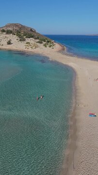 Simos Beach offers stunning turquoise waters and golden sand, perfect for relaxation and sunbathing. Enjoy tranquil waves and picturesque landscapes on Elafonisos Island Greece