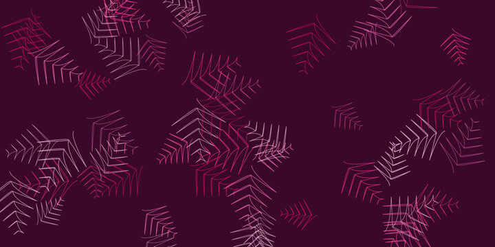 Abstract geometric fractal pattern in dark red background Vector, illustration