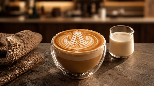 Modern coffee culture scene