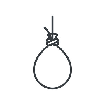Noose hanging loop rope knot.