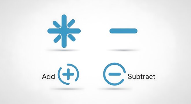 Mathematical Operations - Addition, Subtraction, Multiplication, and Division Symbols.