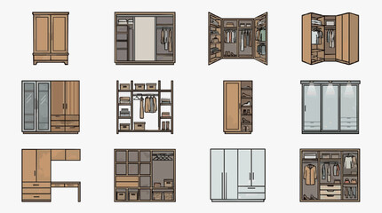 Modern Wooden Wardrobe Designs Collection. © fuad