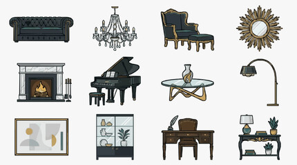 Modern Home Decor Essentials Collection. © fuad
