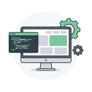 Web Development and Software Programming Vector Icon