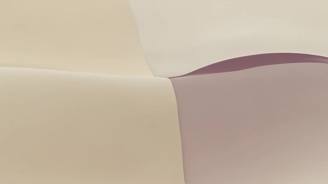 Cream And Mauve Layered Abstract Wave Background