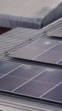 Small puddles on solar panels because panels are mounted at too low tilt angles , the standing water can cause localized shading and reduce overall energy production.
