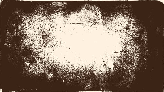 Grunge texture background with brown distressed border frame