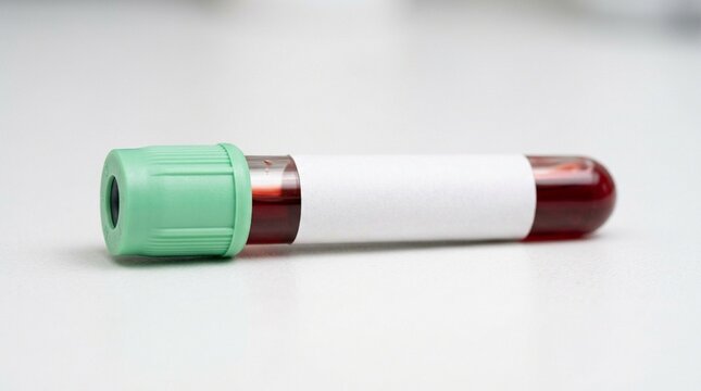 Methotrexate Blood Level Monitoring Test Tube on White Background