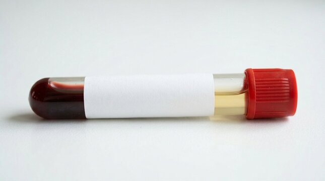 Strongyloides Serology Blood Test Tube on White Background