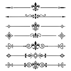 Elegant fleur de lis dividers for classic design. © Ella