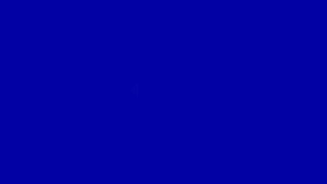 Minimalist blue background featuring a sequence of three small white left pointing arrow symbols