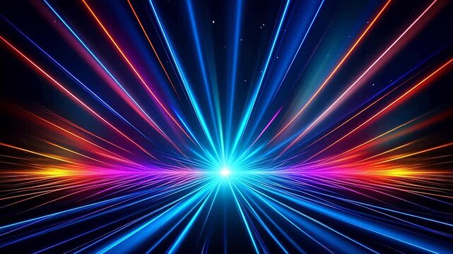 Digital technology black background color laser light abstract background
