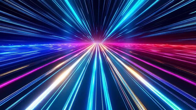 Digital technology black background color laser light abstract background