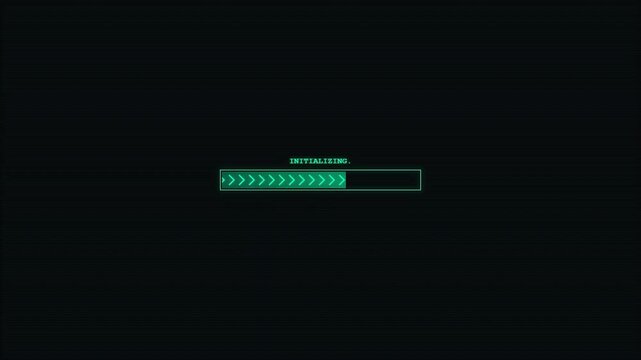 Cyberpunk HUD Initializing Loading Bar Animation