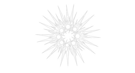 Obraz premium Abstract Starburst Sparkle Bursting Outwards, Geometric Design, Minimalist Line Art