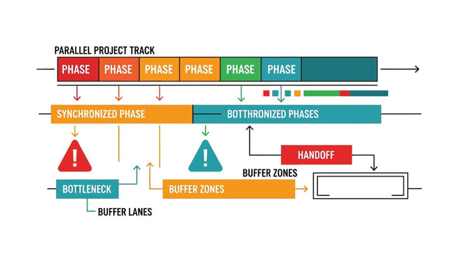 Project Management Timeline: Parallel Tracks, Phases, Bottlenecks, and Handoffs