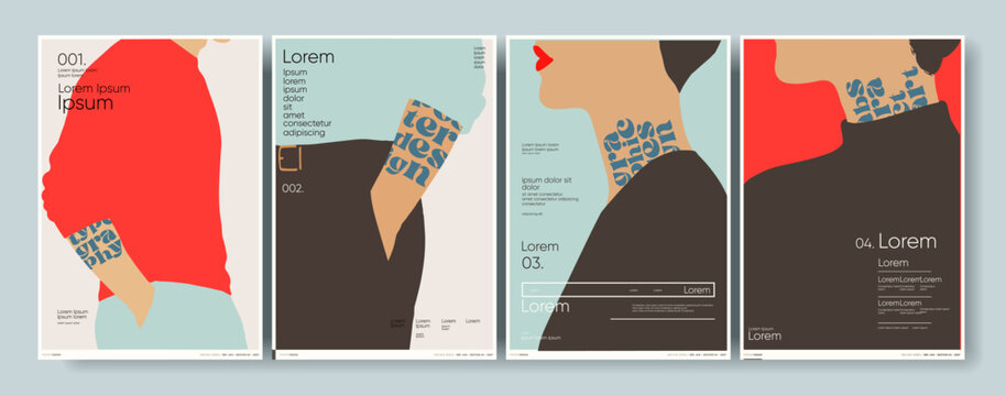 Modern abstract illustration featuring bold geometric shapes and typography. The design uses a vibrant color palette with red, blue, and brown tones, creating a striking visual impact.
