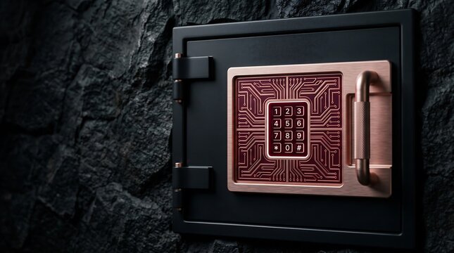 Digital security safe box with circuit board keypad lock