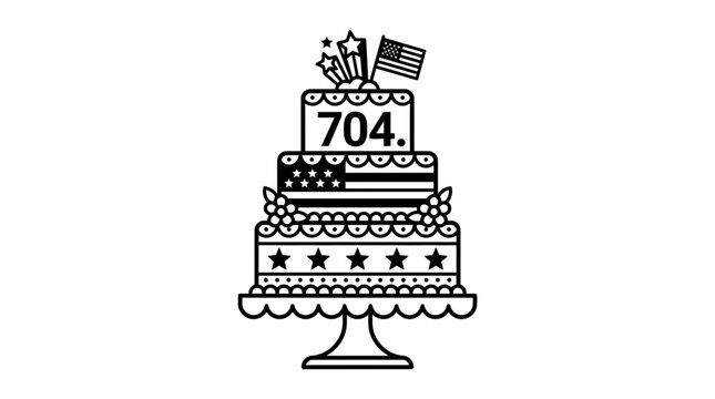American Themed Cake with 704