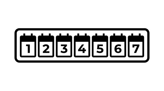 Calendar Week Day Numbers