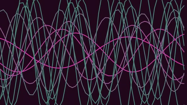 Abstract colorful wave pattern on dark background