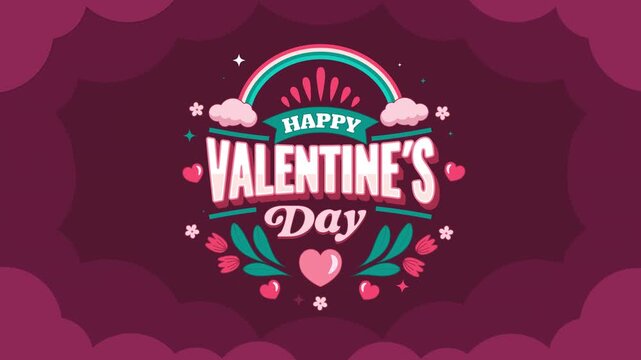 Happy Valentines Day Greeting Card design 1