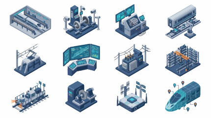 Modern Industrial Technology and Transportation Concepts Collection. © Joi