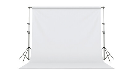 Studio backdrop stand with white seamless paper roll © Aisling