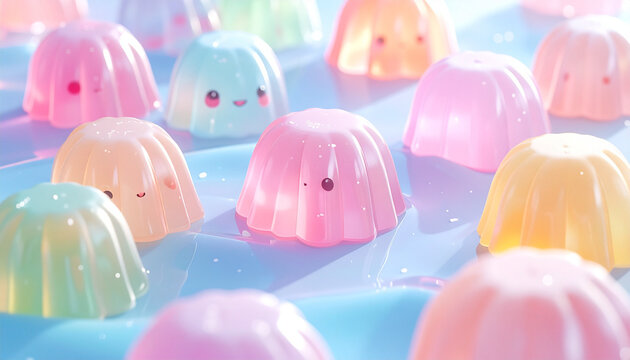 Cute Pastel Jelly Characters