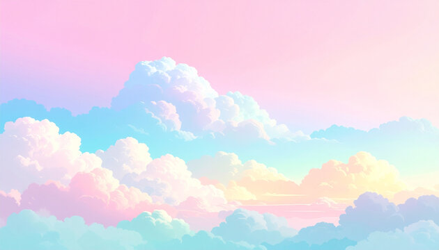 Dreamy Pastel Cloudscape